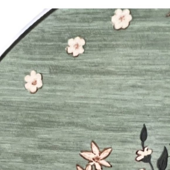 Vtg Sakura WARREN KIMBLE "Brandon Rose" Stoneware TRIVET White Roses in Vase - Picture 5 of 7